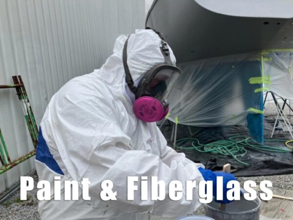 paint and fiberglass
